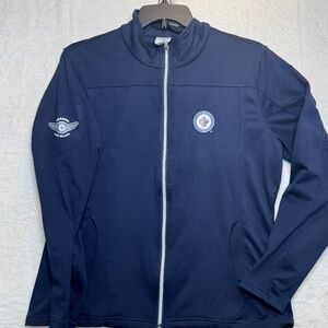 Winnipeg Jets Jackets Womens Size XL Blue Fitted Full Zip Performance NHL